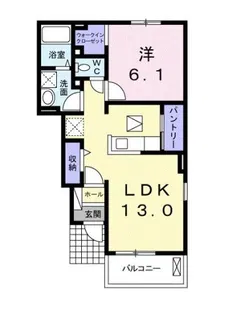 サウスエイト【1階】の間取り
