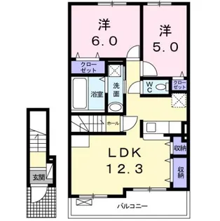 サン・ルミエールA【2階】の間取り