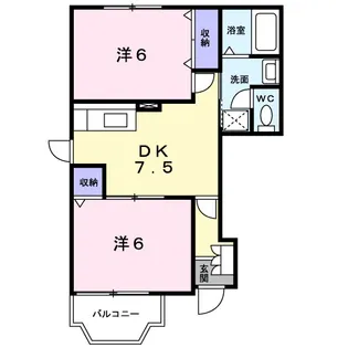 ガーデンハイツⅡ B【1階】の間取り