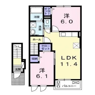 ナチュラルプラス【2階】の間取り