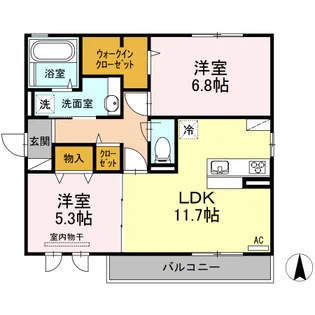 アメニティ イン 大門【3階】の間取り