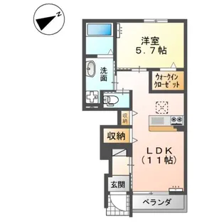リバティ クレス【1階】の間取り