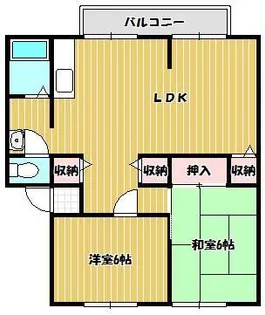 サンビレッジ六番街C【1階】の間取り