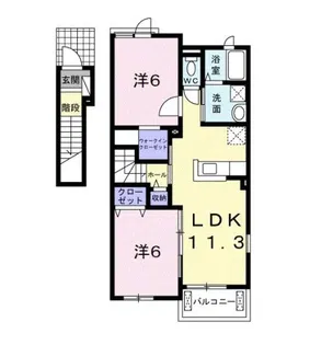 橙Ⅰ棟【2階】の間取り