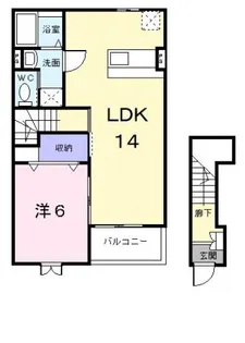アメニティーハイツ川島Ⅱ【2階】の間取り