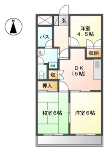 パープルメゾン【3階】の間取り