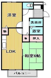 ハイツサンライフ郡家【2階】の間取り