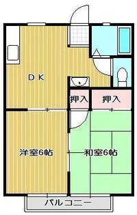 ふれ愛パナタウンB【2階】の間取り