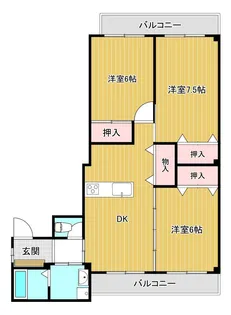 アーバンハイツ金毘羅【2階】の間取り