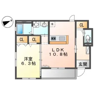 グランディール C【1階】の間取り