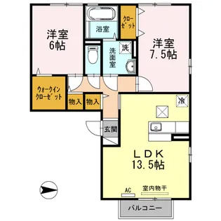 シャルル Ⅱ棟【1階】の間取り