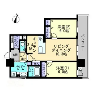 アルファゲートタワー福山駅前【8階】の間取り