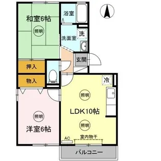 ファミーユタイチA棟【2階】の間取り