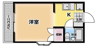 善通寺コーポ【203号室】の間取り