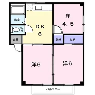 ゆあハイツSECOND【2階】の間取り