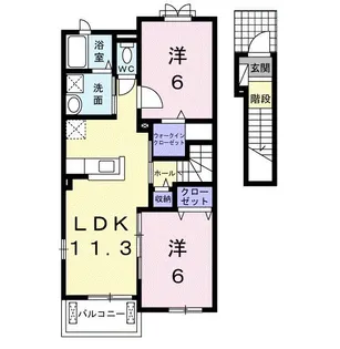 オルソ・グランデ元山 B【2階】の間取り