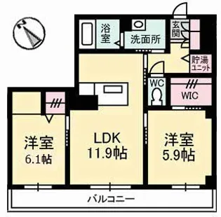 グランベレオ川口【3階】の間取り
