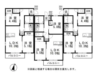ウィズハイムMIYUKI【1階】の間取り