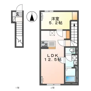 サンライズK【2階】の間取り