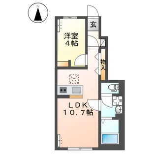 サンライズK【1階】の間取り