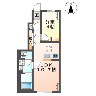 サンライズK【1階】の間取り
