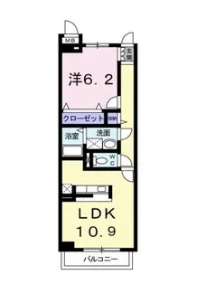 パラッツォ津島【1階】の間取り