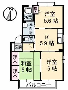 トレランス B棟【1階】の間取り