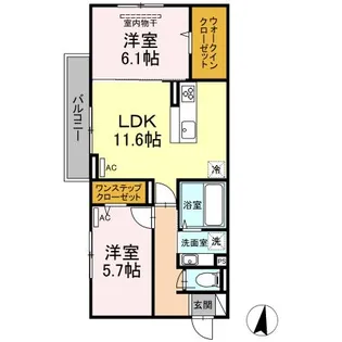 ノースラックみすず【201号室】の間取り