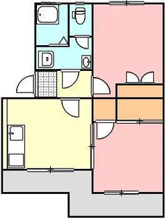 ヴィラ・アンソレイエ香川町【3階】の間取り