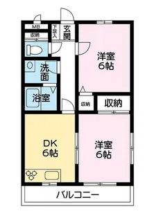 都ヴィレッジ新涯【2階】の間取り