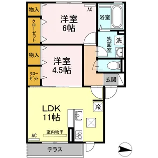 サンモール新湯野【1階】の間取り