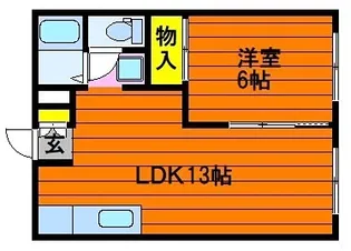 エルディムヘルシーⅠ【106号室】の間取り