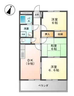 ルナ・アルカディア壱番館【2階】の間取り