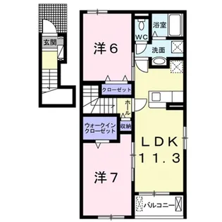 セゾン【2階】の間取り