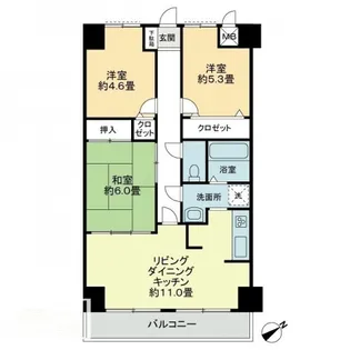 エスポワール辻【6階】の間取り