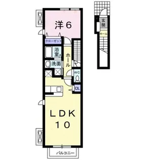 ハイツ コンチェルトB【2階】の間取り