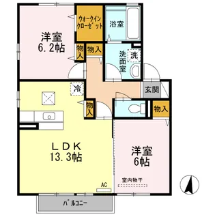 エスパース深津【1階】の間取り