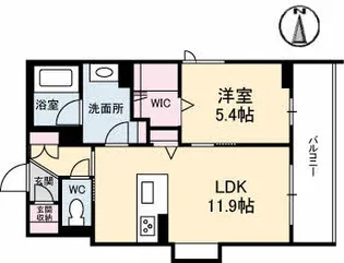 シャーメゾンベレオ西桜町【1階】の間取り