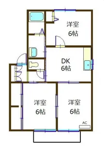 ルピナスB棟【1階】の間取り