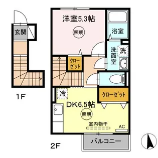 エスペランサ 花ノ宮【2階】の間取り