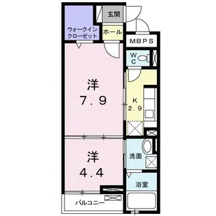 ライジング・サン【2階】の間取り