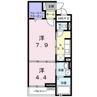 ライジング・サン【2階】の間取り