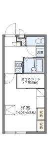 レオパレス富士見【108号室】の間取り