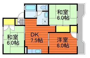 パレーシャル藤原【205号室】の間取り