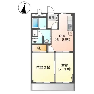 サニープレイス【3階】の間取り