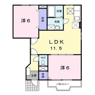 ヴィラ高島【1階】の間取り