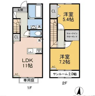 ソルトグラス【107号室】の間取り
