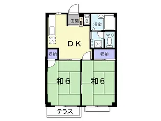 エルディム笹沖【1階】の間取り