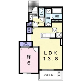 ルミエールⅠ【1階】の間取り