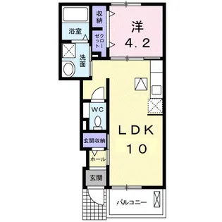 ルーベル春日C【1階】の間取り